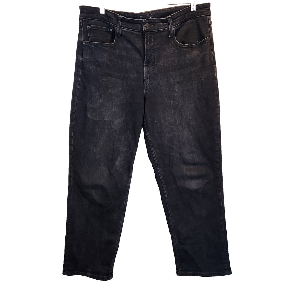 Free Assembly Original 90's Straight Jeans Faded Black Denim Women`s Size 16